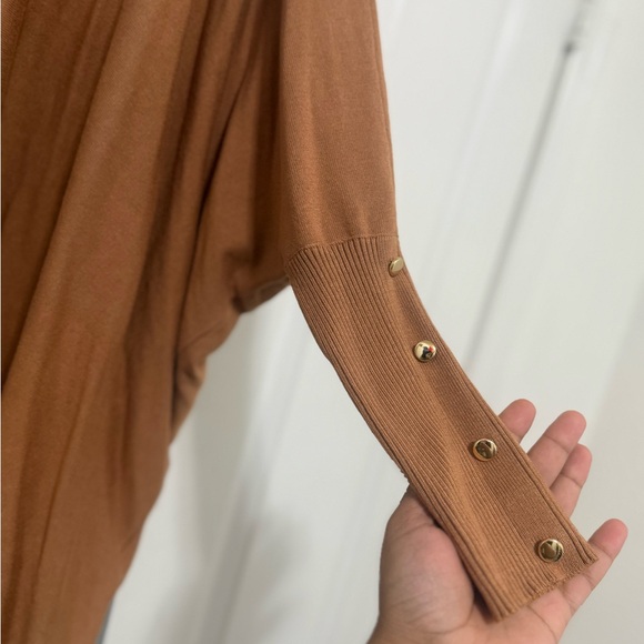 JM Collection Tan Ribbed Sweater - Picture 2 of 5